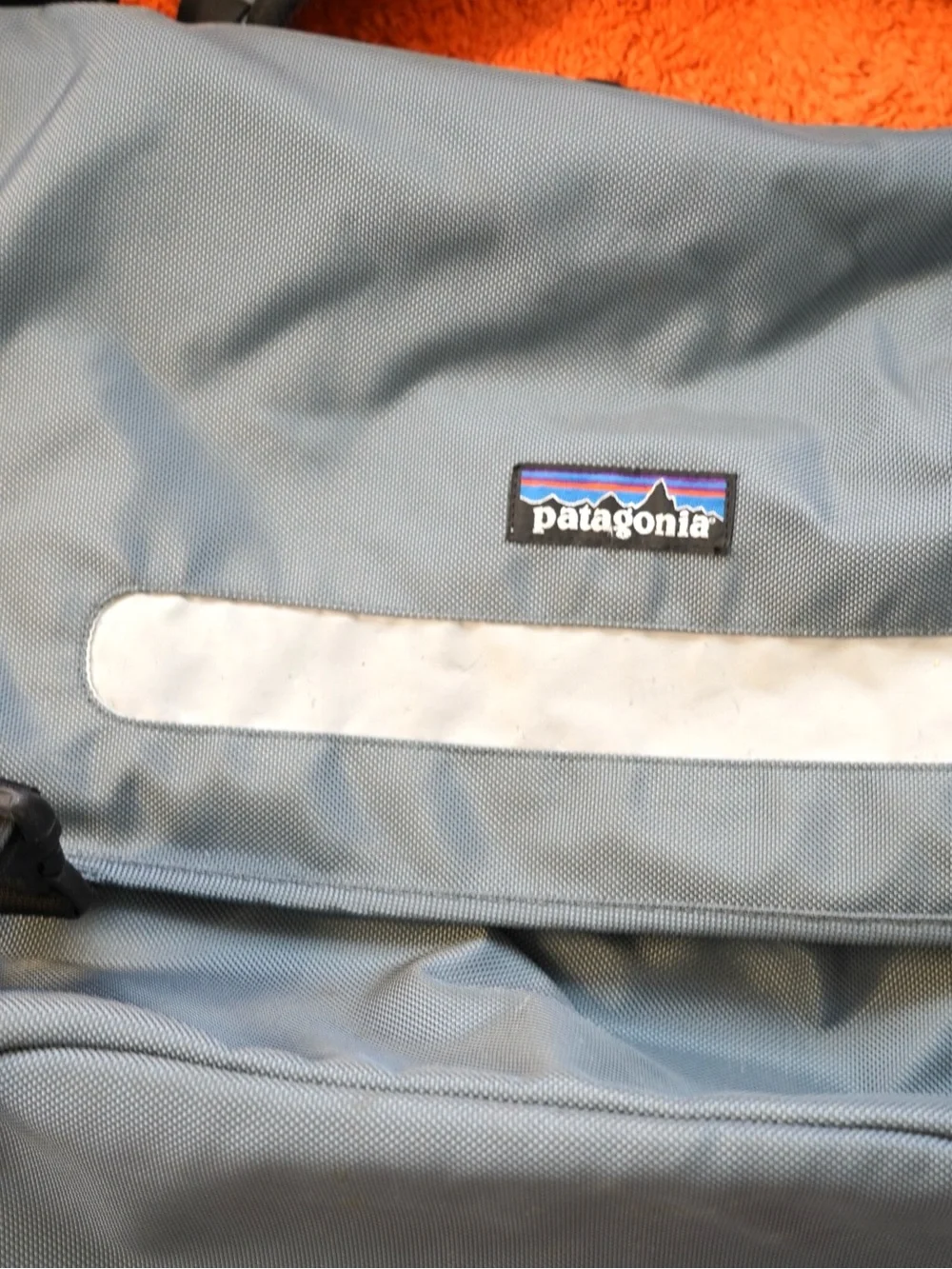 Vintage 90s PATAGONIA Large Messenger Bag Critical Mass Canvas Reflective